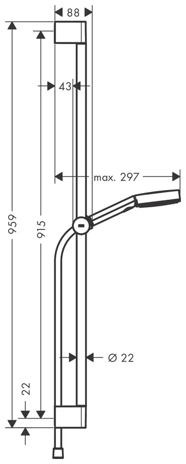 Hansgrohe душевой набор (гарнитур) Pulsify 105 3jet Relaxation 24170670