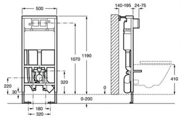 Roca рамная инсталляция 7890090800