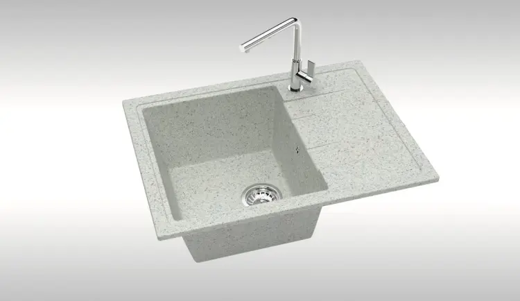 Кухонная мойка Marrbaxx 150/Q10 47х57х20 см, искусственный мрамор, тон светло-серый купить,48036