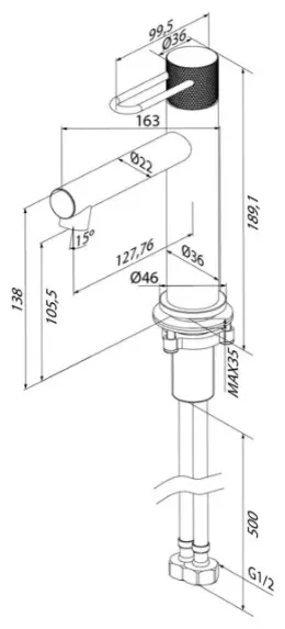 Смеситель IDDIS DUNSB00i01, латунь, цвет хром