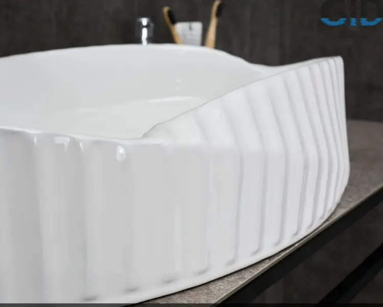 Раковина GID-ceramic 888s накладная нестандартная 60х38.50 см, керамика