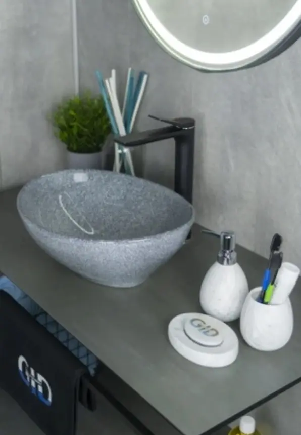 Раковина GID-ceramic Mnc331 накладная овальная 41х34 см, керамика