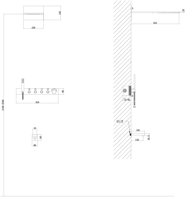 Abber душевой набор (гарнитур) Rund AF8753SP купить,1477000
