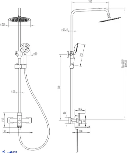 Cerutti SPA душевой набор (гарнитур) CT12078