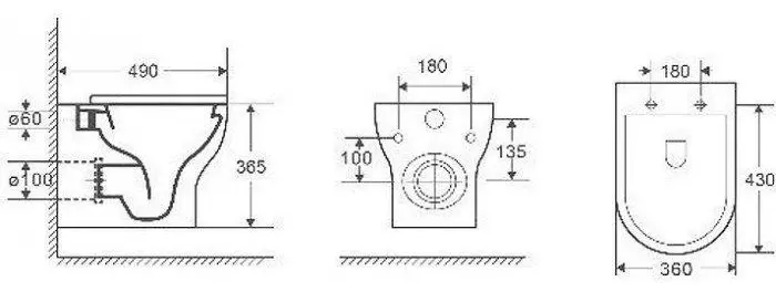 WeltWasser унитаз с инсталляцией AE3501, санфаянс