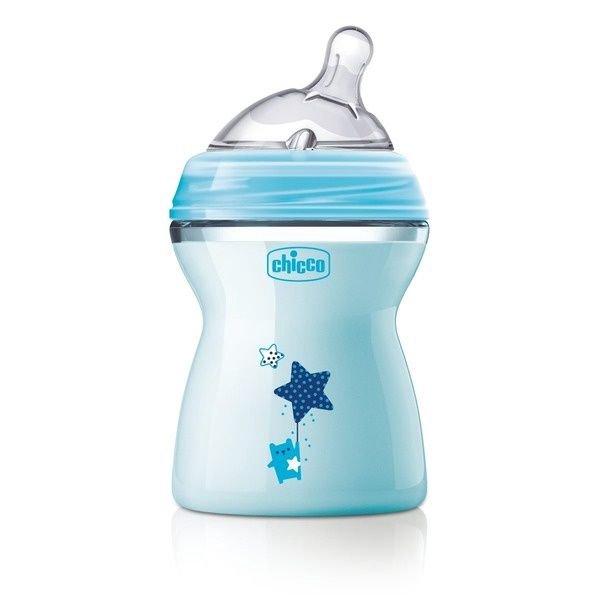 Бутылочка Chicco Natural Feeling 250мл 2м+ голубая купить,NaN