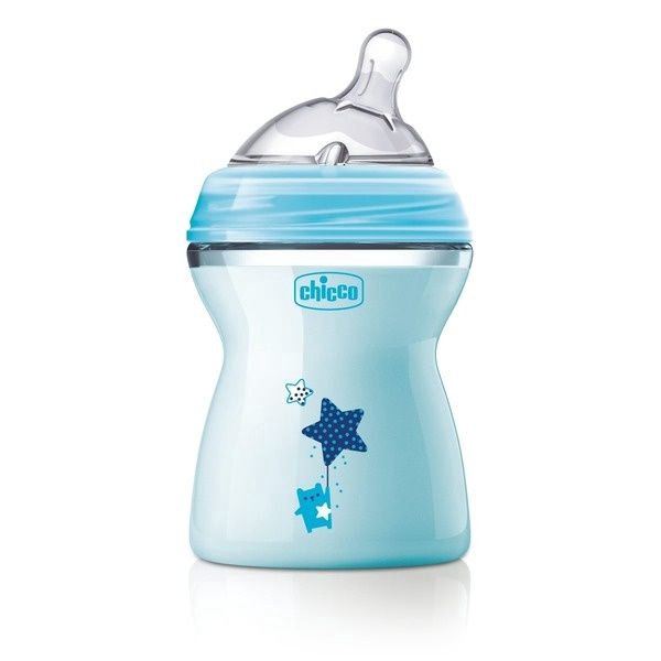 Бутылочка Chicco Natural Feeling 250мл 2м+ голубая купить,NaN