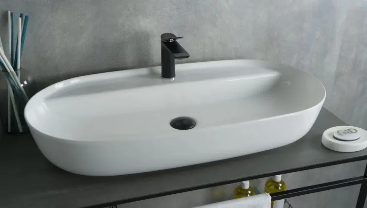 Раковина GID-ceramic N9347 накладная овальная 81х41 см, керамика