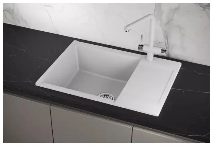 Кухонная мойка GRANULA ES-7003 70х50х22 см, кварцевый песок, тон арктик