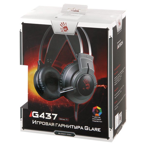 Наушники A4Tech Bloody G437 черные
