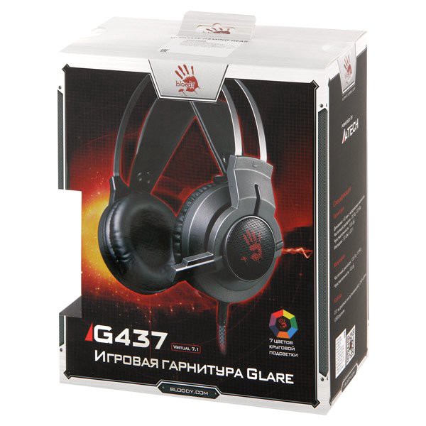 Наушники A4Tech Bloody G437 черные купить,16820