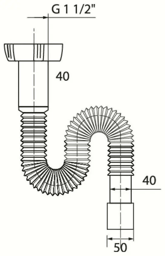 Сифон WIRQUIN 1 1/2 40/50-800мм (ВИРКЭН) 1 1/2 купить,2600