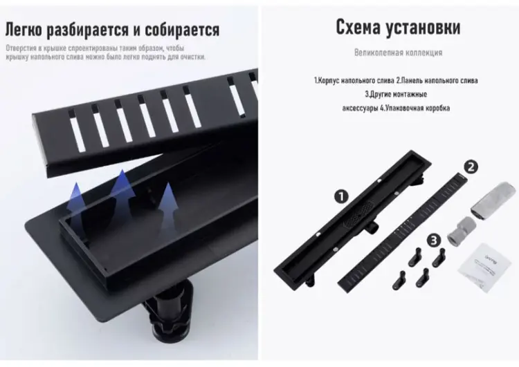 Hans трап H61360.03 (6х60 см) купить,NaN