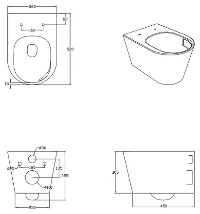 Grossman унитаз GR-5604SQ, санфаянс