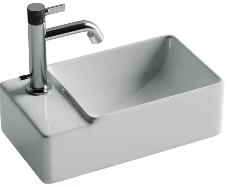 Раковина Ceramicanova CN5046 подвесная прямоугольная 39.5х22 см, санфарфор