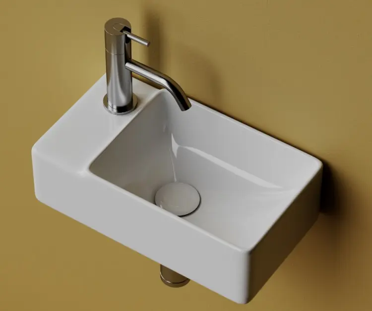 Раковина Ceramicanova CN5046 подвесная прямоугольная 39.5х22 см, санфарфор