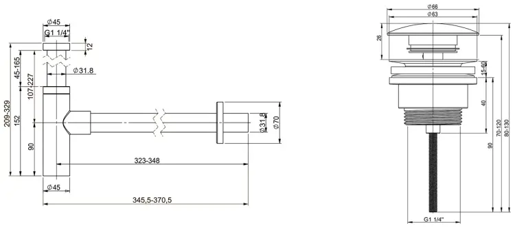 Сифон Wellsee Drainage System 182120003 1 1/4