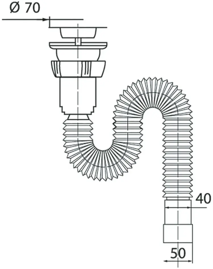 Отвод для сифона WIRQUIN ВИРКЭН 1"1/2*40/50 1 1/2