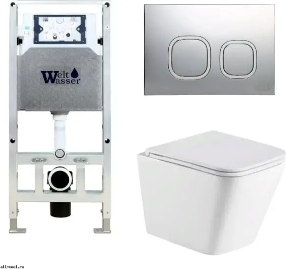 WeltWasser унитаз с инсталляцией AG506ST31, санфаянс купить,NaN