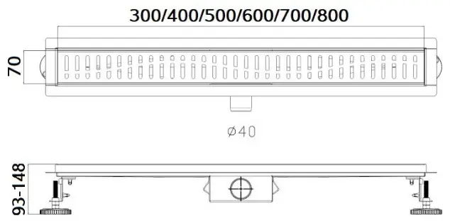 Haiba трап HB93400 (7х40 см) купить,30037