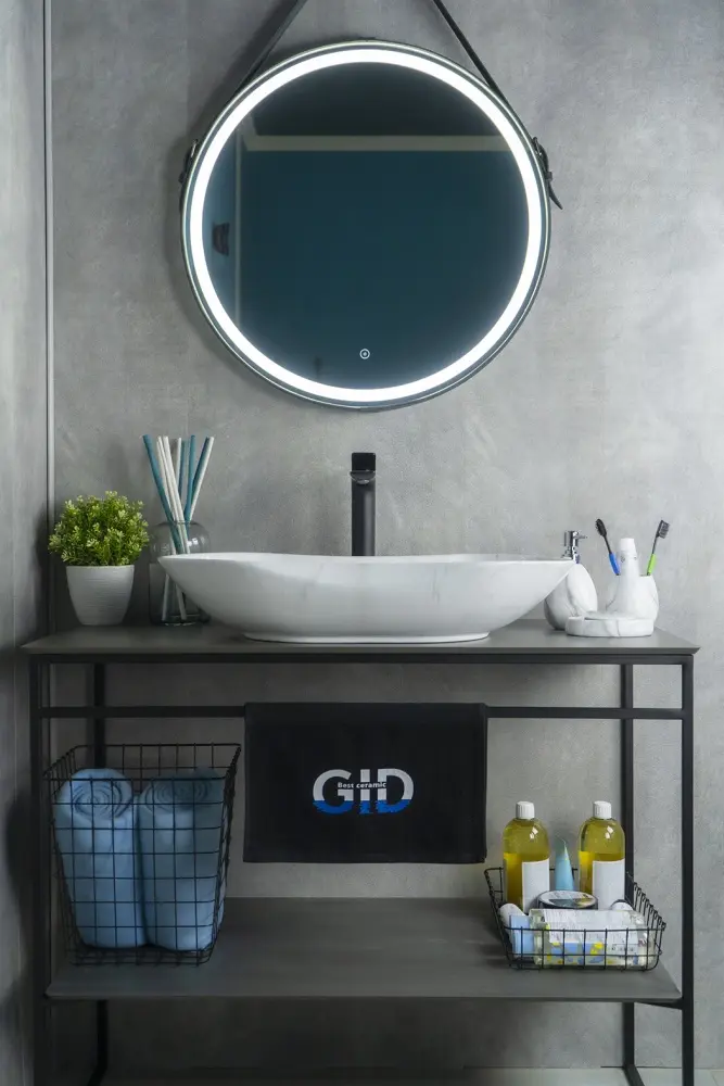 Раковина GID-ceramic 54464 Mnc503H012 накладная овальная 66.50х41 см, фаянс