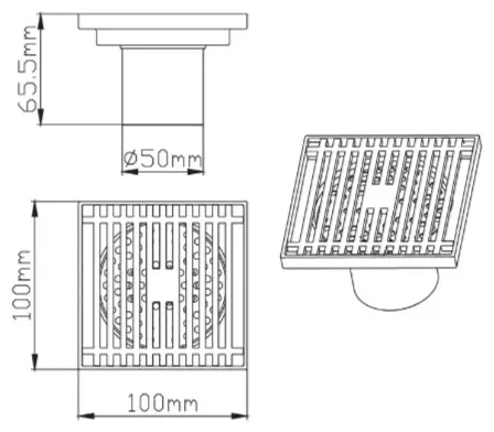 Diadonna трап DS43-100 (10х10 см) купить,NaN