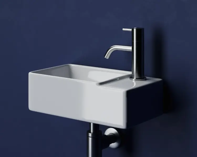 Раковина Ceramicanova CN5045 подвесная прямоугольная 39.5х22 см, санфарфор