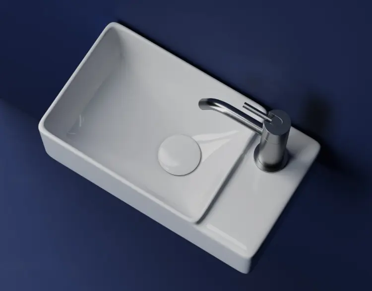 Раковина Ceramicanova CN5045 подвесная прямоугольная 39.5х22 см, санфарфор