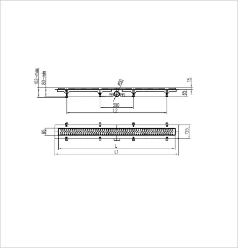 MCH трап CH1050/50MN1 (12.5х105 см)
