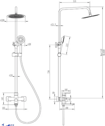 Cerutti SPA душевой набор (гарнитур) CT12076