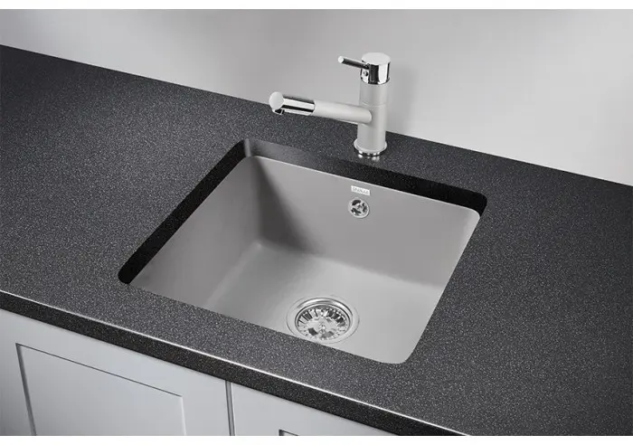 Кухонная мойка GRANULA 3601 46х42х19 см, кварцевый песок, тон алюминиум