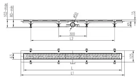 MCH трап CH1050/50MN (6х105 см) купить,122600