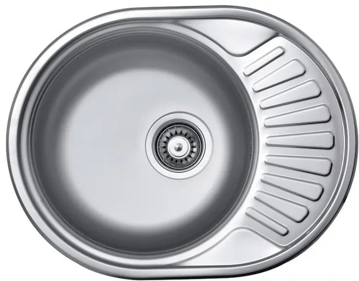 Кухонная мойка ЕС-457L 57х45х15 см, нержавеющая сталь, тон серебристый