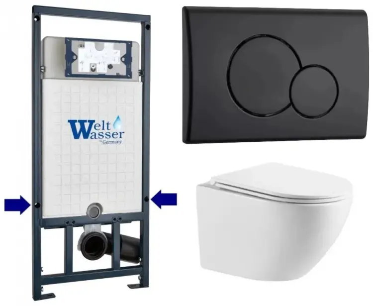WeltWasser унитаз с инсталляцией MM50788, санфаянс