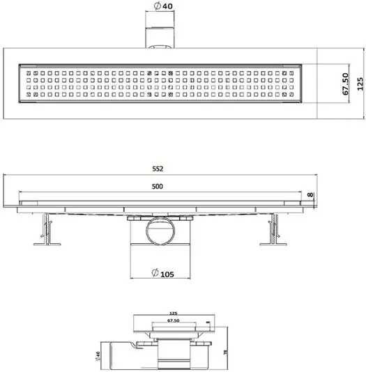 ESBANO трап Combi (50х12.5 см) купить,98300