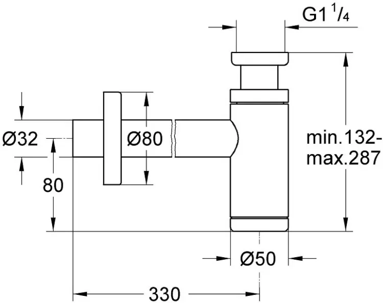 Сифон Grohe 295032430 1 1/4 купить,NaN