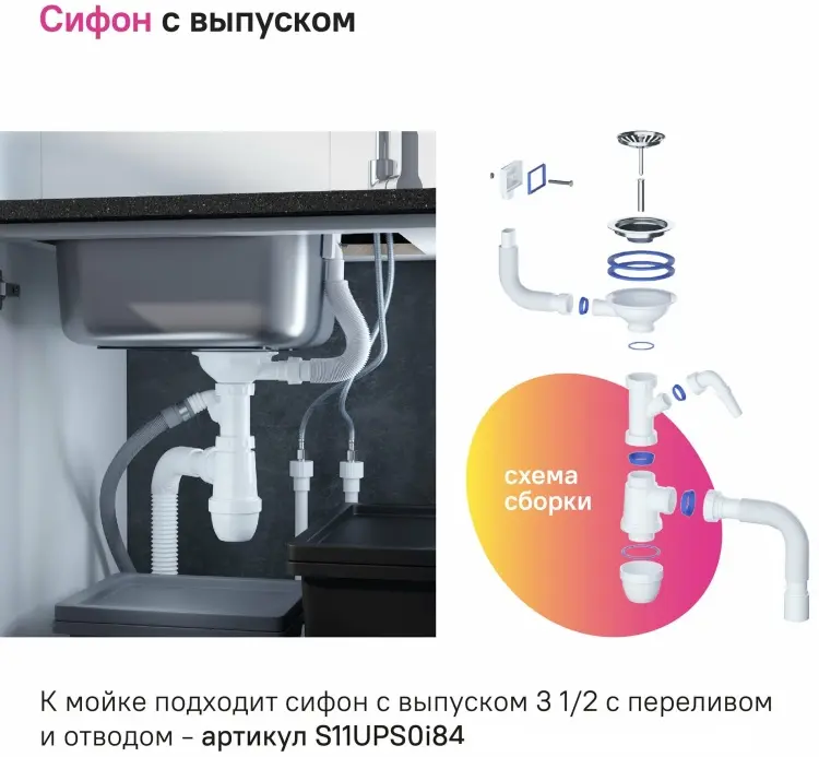 Кухонная мойка IDDIS SND60SDi77 61х44х18 см, нержавеющая сталь, тон серый купить,51800