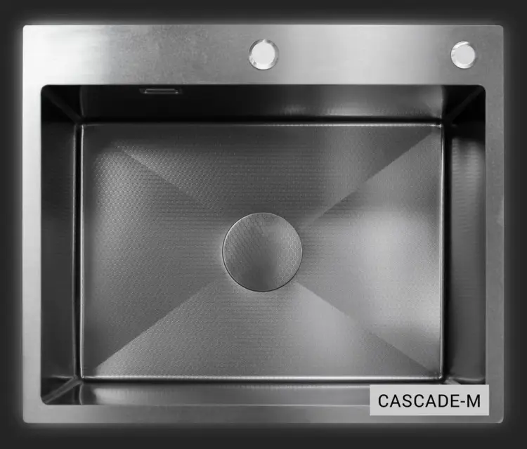 Кухонная мойка ESBANO CASCADE-M 60х50х23 см, нержавеющая сталь, тон алюминиум купить,NaN