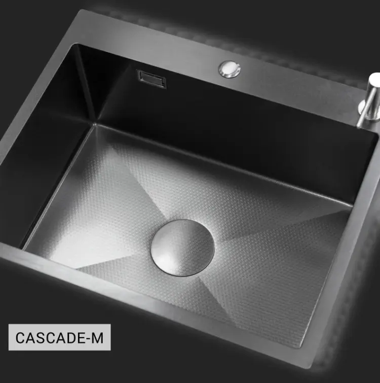 Кухонная мойка ESBANO CASCADE-M 60х50х23 см, нержавеющая сталь, тон алюминиум купить,NaN