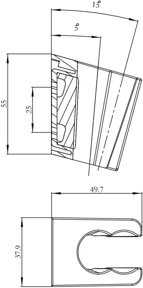 IDDIS держатель для душа 47.9 ммх37.9 мм 80CP00i53, латунь купить,NaN