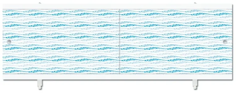 Экран для ванны МетаКам Кварт голубой 170x56 см на ножках