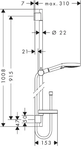 Hansgrohe душевой набор (гарнитур) Raindance Select S 120 3jet/Unica 26631400