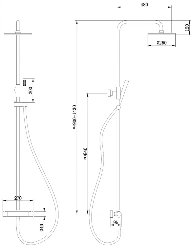 Abber душевой набор (гарнитур) Wasser Kreis AF8160RGL