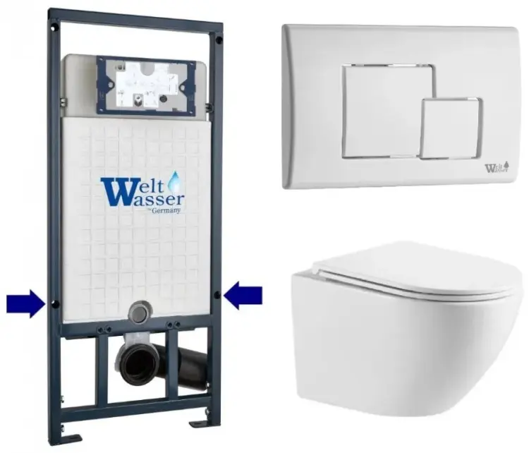 WeltWasser унитаз с инсталляцией MM50790, санфаянс
