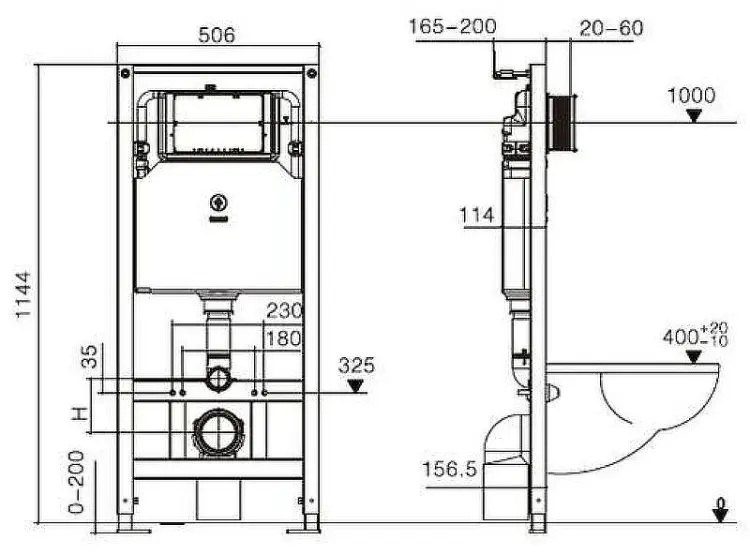 WeltWasser унитаз с инсталляцией AM50638, санфаянс