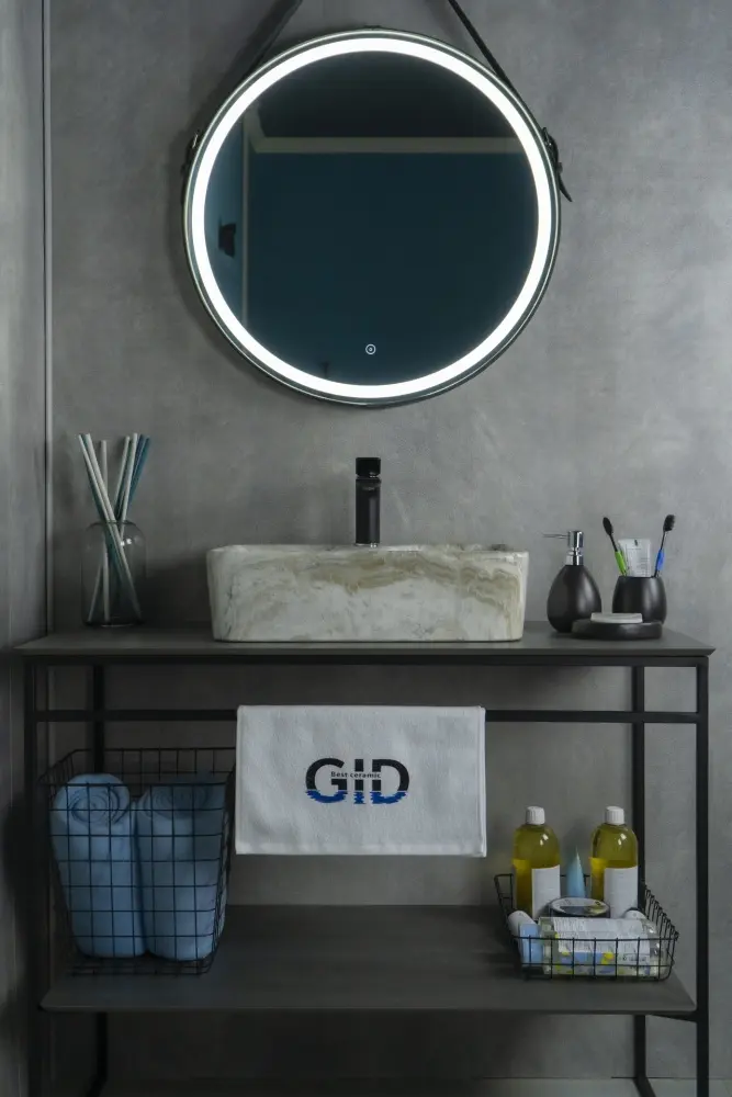 Раковина GID-ceramic 54460 Mnc605 накладная прямоугольная 48х37 см, фаянс