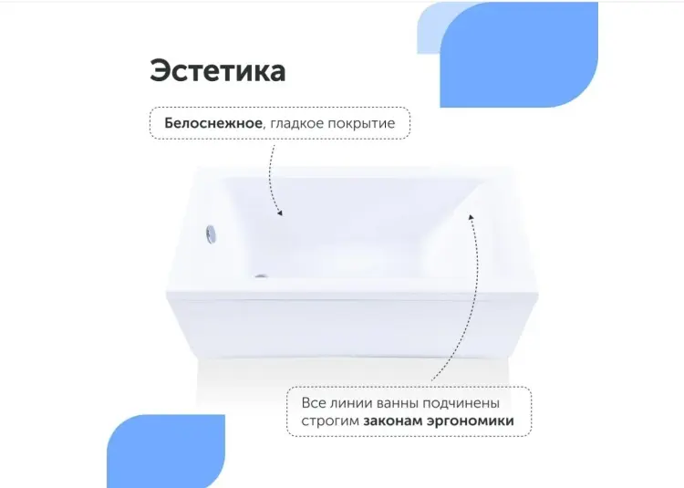 Ванна KABINKA.KZ BRIGHT 145x70 см, акрил