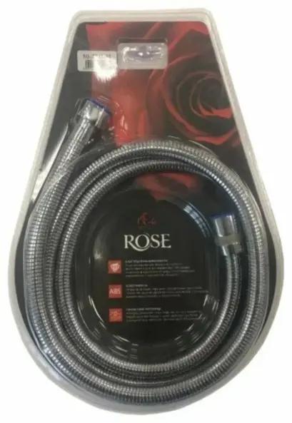 Шланг для душа Rose металлическая оплетка, 150 см, подключение 1/2x1/2 купить,NaN