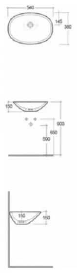 Раковина Rak Ceramics Morning MORCT5400AWHA накладная овальная 38х54 см, фарфор