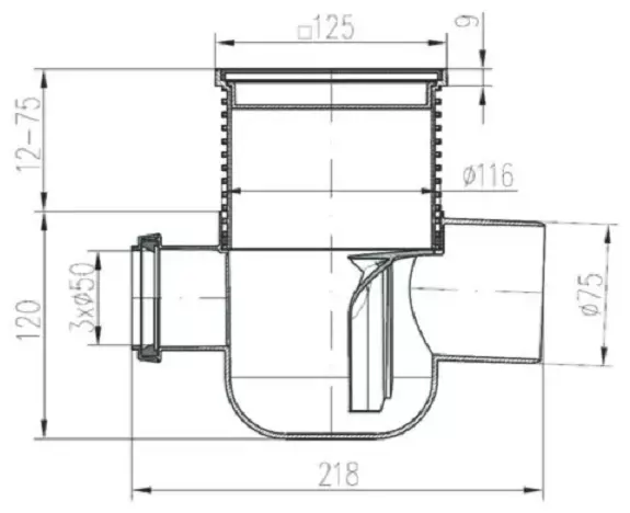 MCH трап 801N (12.2х12.2 см) купить,53666